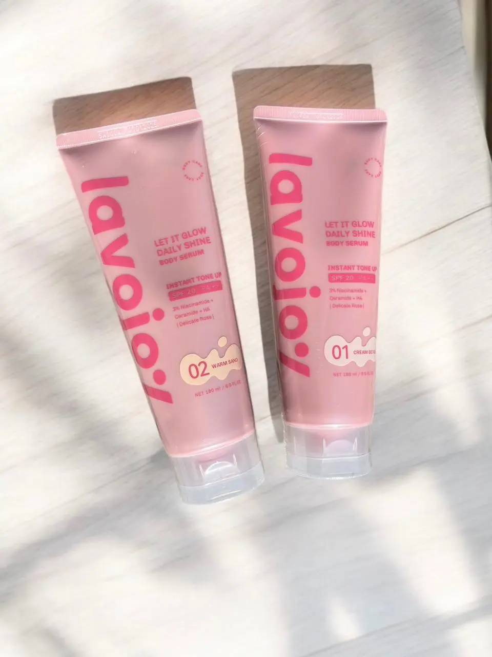 LVJ lavojoy Let It Glow Daily Shine Body Serum Delicate Rose Instant Tone Up SPF 20 PA++ | Body Lotion SPF untuk Mencerahkan dan Melembabkan Kulit