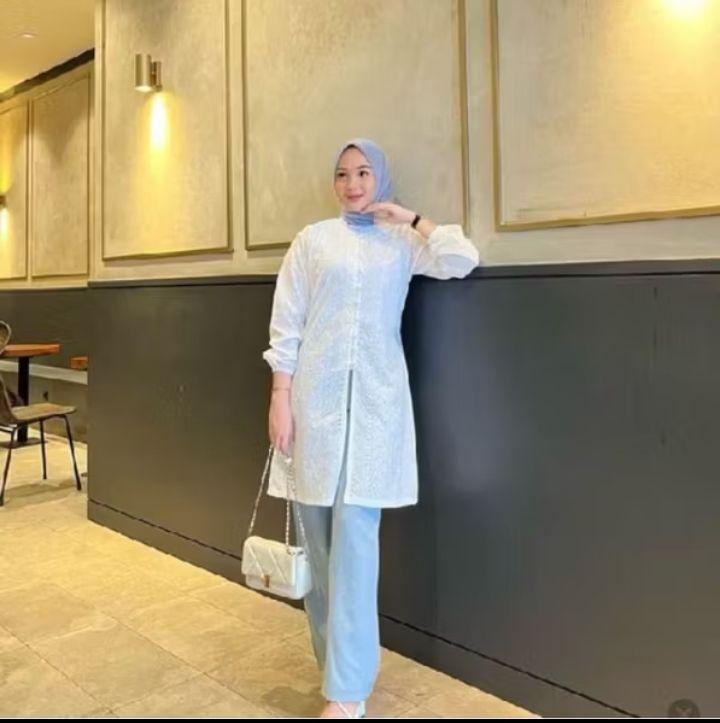 CHEA Tunik katun bordir (Katbol) Tunik kondangan / Atasan wanita katun bolong