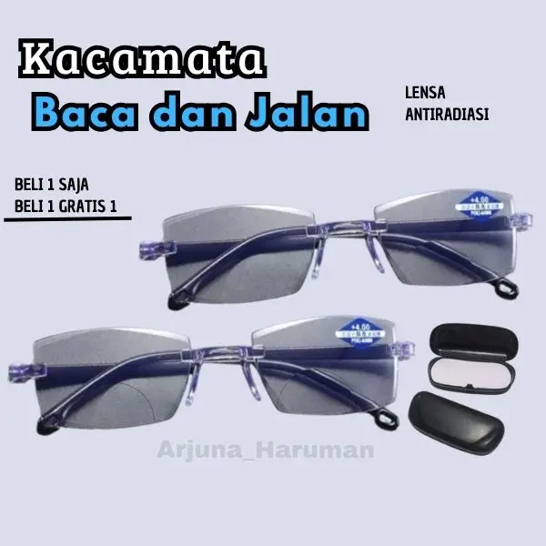 kacamata double fokus , untuk baca dan jalan dua fungsi Uniseks Lensa Antiradiasi