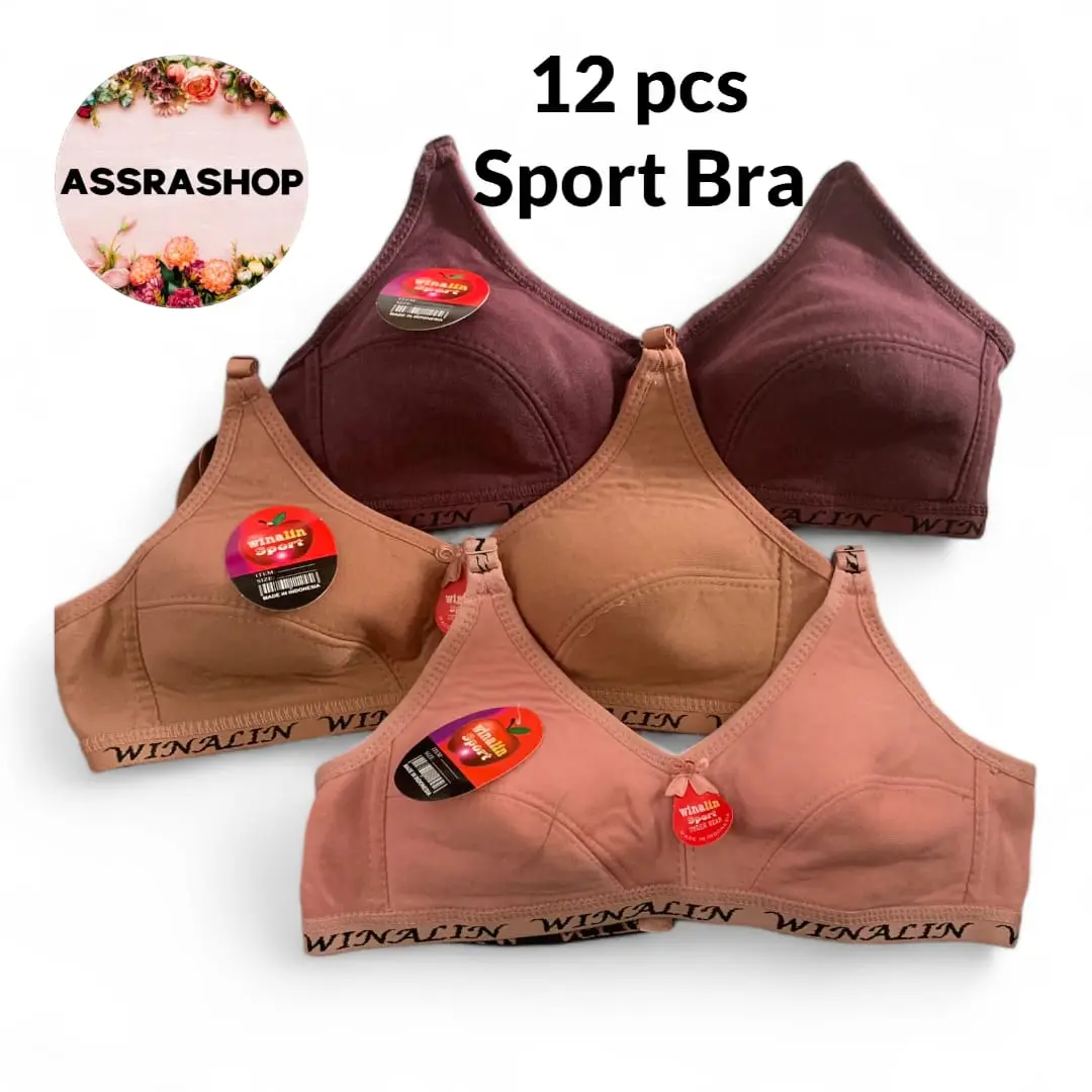 1Lusin Sport Bra Dewasa Winalin Isi 12 Pcs Bra Sport Bh Busa tipis
