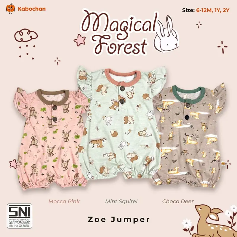 TERBARU!3pcs ZOE JUMPER RUFFLE BY KABOCHAN UP TO 2 YEAR 5