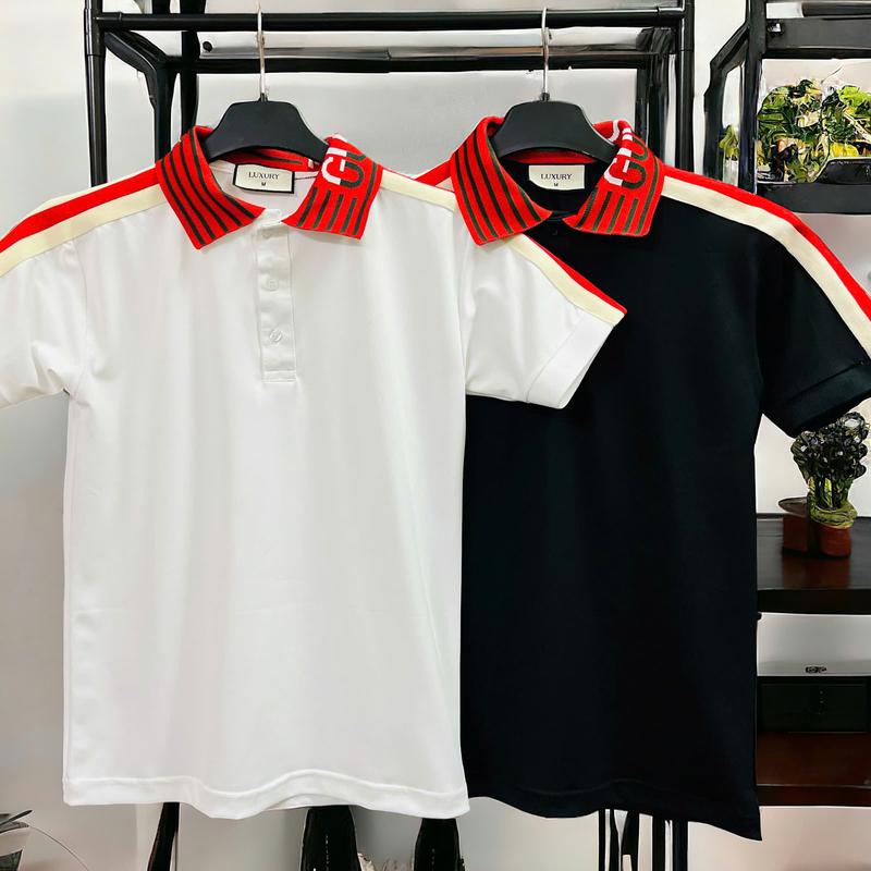 Áo Polo Gai Trơn Cổ Chun Kẻ Sọc Tay Màu Đổ Top Menswear Mã 32 Cotton Ngắn Tay Có Cổ Thun 4 Chiều Cao Cấp Form Đẹp Bao Chuẩn