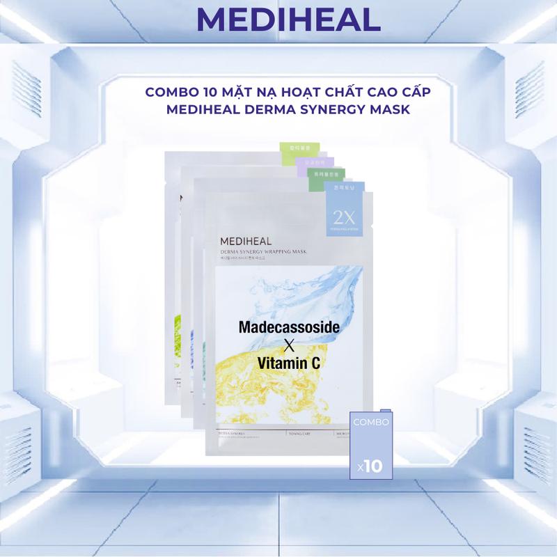 Hộp 10 Mặt Nạ Cao Cấp Mediheal Hoạt Chất Chuyên Dưỡng Ẩm Derma Synergy Care 25ml
