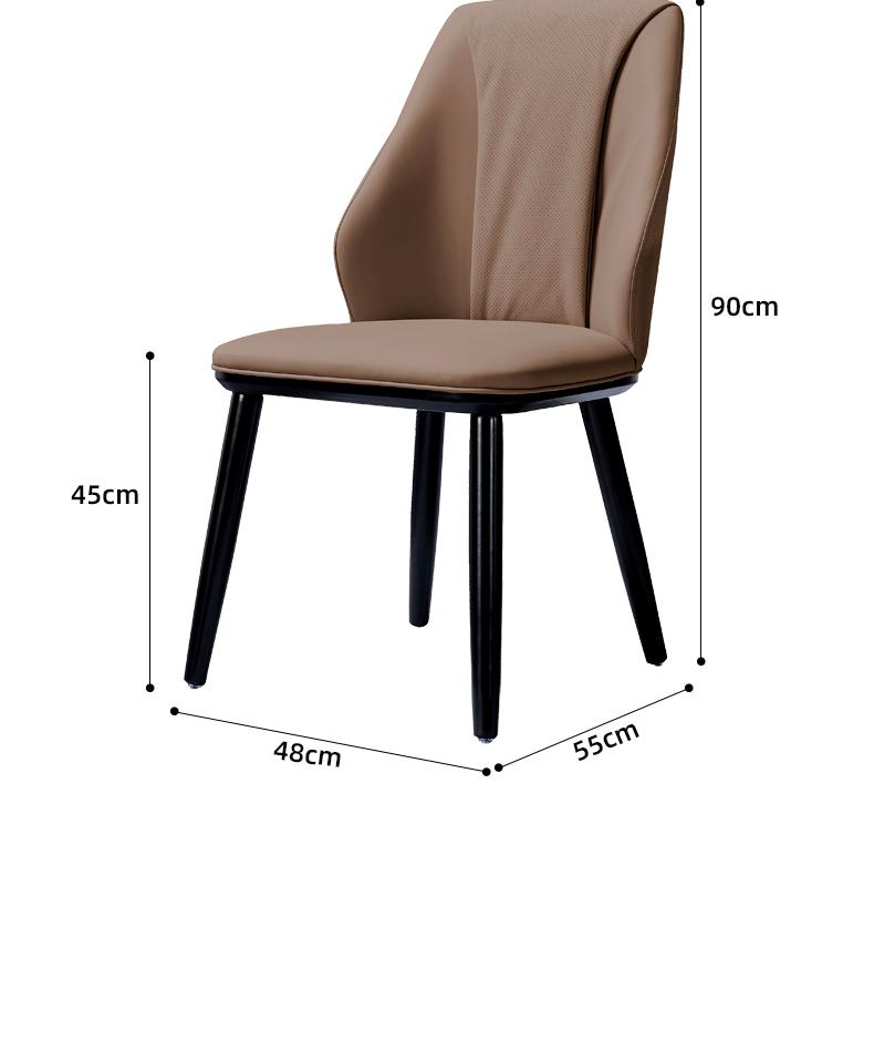 Product Introduction of Solid wood dining chairs for home use, vintage and high-end, backrest chairs, dining table chairs, combination furniture, leather stools 29