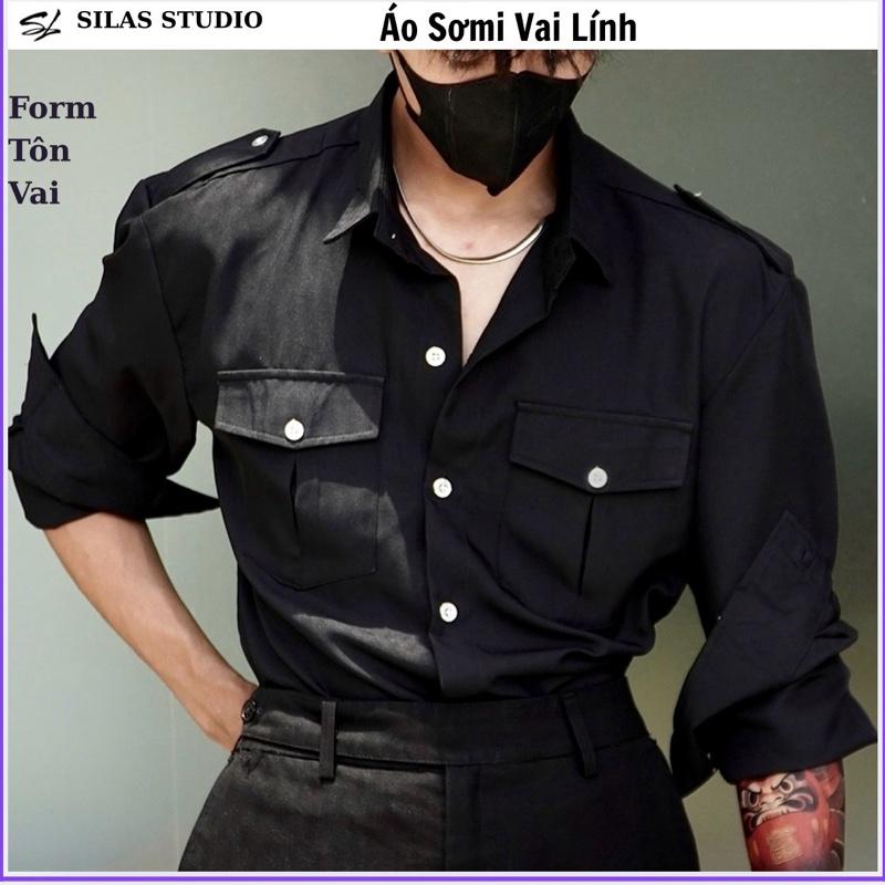 (New Arrival) Áo Sơmi Nam SILAS Vai Lính Túi Hộp Form Tôn Vai