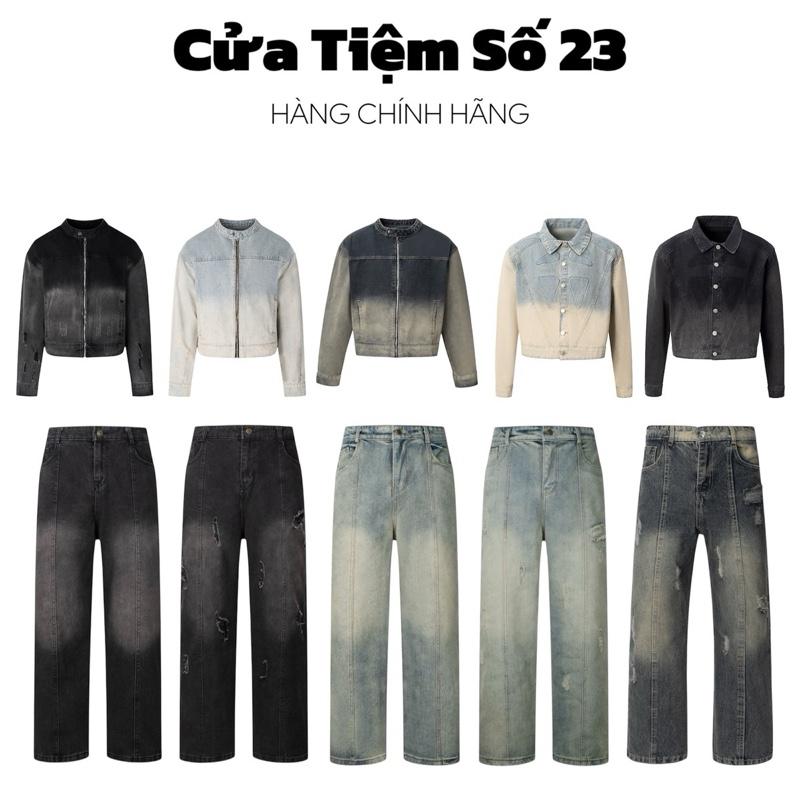 Quần Jean line Ống Rộng Unisex Quốc Dân Menswear Pants Chính Hãng Cửa Tiệm Số 23 72.2 - 72.3 - 072 - Link có combo áo+quần lẻ áo