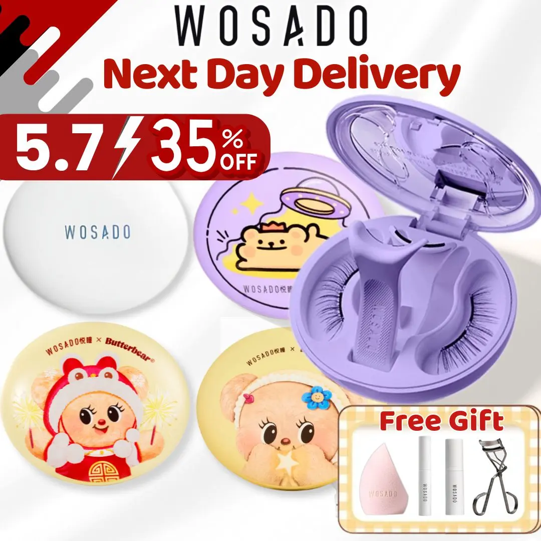 WOSADO【SG FLAGSHIP 】All Designs Magnetic False Eyelash Lash False Eyelash Makeup wosado Magnetic BearIsBug Butter Bear