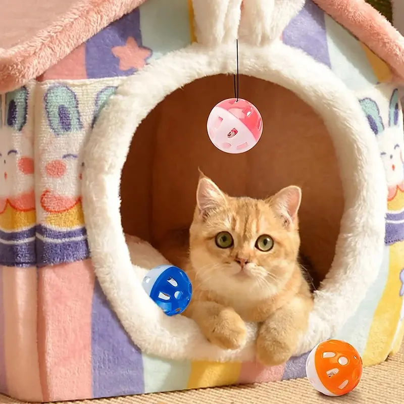 Mainan kucing Bola Lonceng Mancing Anjing dan Kucing 6