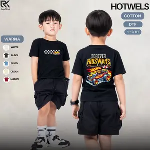 Kaos Anak Motif Hot Wheel Angka untuk Usia 1-12 Tahun Laki-laki dan Perempuan Desain Unik dan Cotton Nyaman