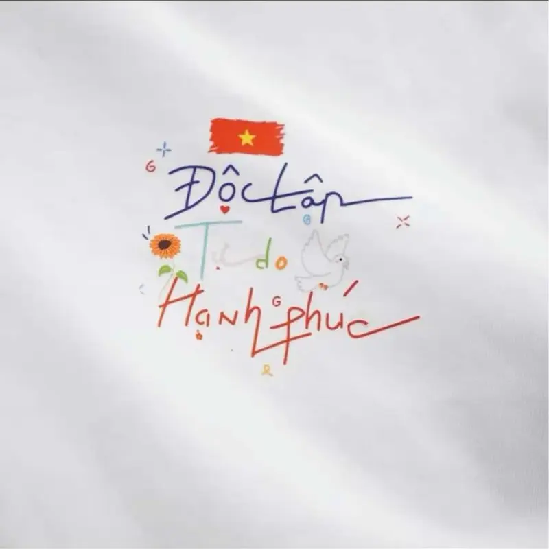 { MỞ BÁN 30-4  1-5 } Áo Thun in hình độc lập tự do hạnh phúc chất liệu vải cốt tông Mềm Mịn 4