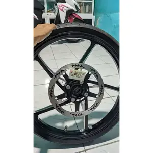 PIRINGAN SUNSTAR 220mm LUBANG 4 JUPITER Z, JUPITER MX, MIO, SCOOPY, BEAT, VARIO, XEON, NUOVO, BLADE, SUPRA FI / PIRINGAN CAKRAM MOTIF KAKI PANAH 220mm / DISC CAKRAM 220mm KAKI PANAH
