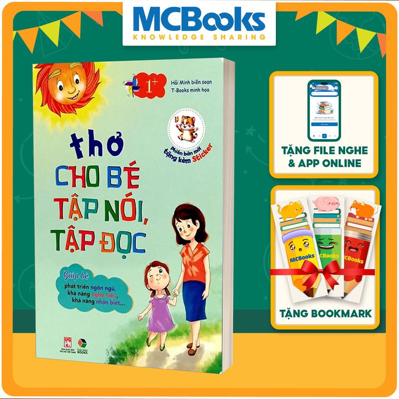 Sách - Thơ Cho Bé Tập Nói, Tập Đọc Tặng Kèm Sticker