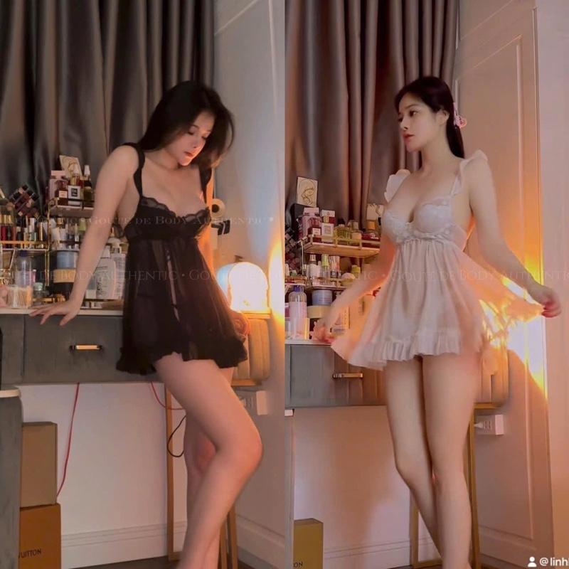 Vây 2 dây phối bèo tiểu thư xẻ tà trước sexy quến rũ -Yuly sp1949- 0