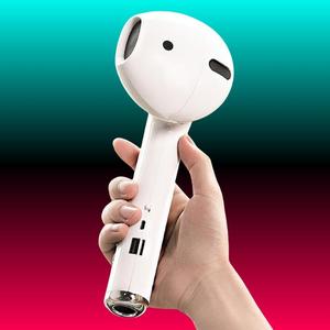 ワイヤレスイヤホン型スピーカー、USB充電サポート、マイクFMラジオTFカード対応、ポータブルBluetoothオーディオデバイス