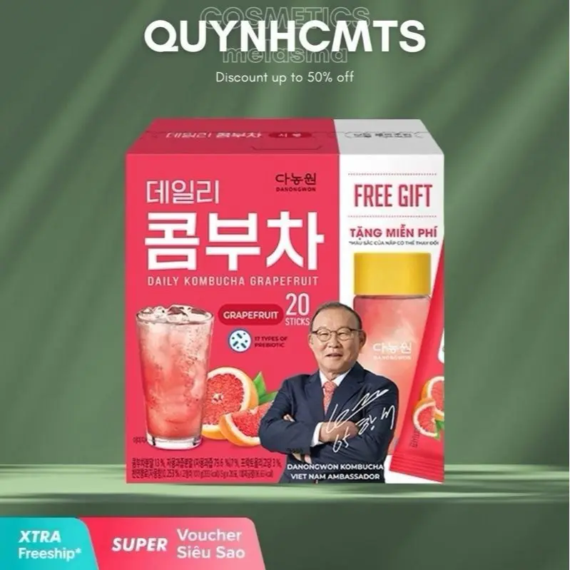 20 Gói Kombucha Bưởi +bình