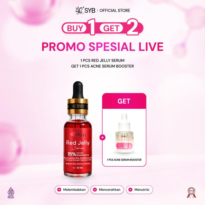 Gambar 【SPECIAL LIVE BUY 1 GET 1 】SYB Red Jelly Glow Serum GET Forte Booster Face Acne Serum 20ML dari SYB Kota Surabaya Tokopedia