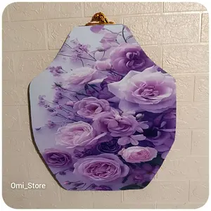 turup kposet jongkok estetik motif bunga ungu