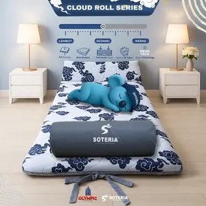 Soteria Kasur Lipat Gulung Busa Super Anti Kempes / Travel Bed + Free Tas Kasur Gulung Lantai / Roll Bed Mudah Dibawa / Kasur Gulung Portable Flexible Solusi Tidur Ideal 100% Nyaman 120-160 Garansi Resmi SOTERIA