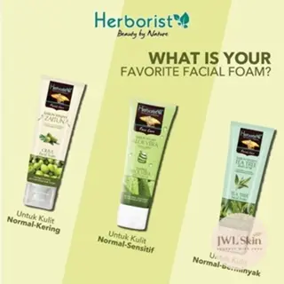 Herborist Facial Wash 80 gr Sabun Wajah Tea Tree Zaitun Aloe Vera Rose