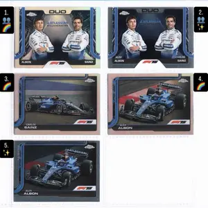 Kartu f1 Topps Chrome F1-75 (DUO) - Carlos Sainz & Alex Albon (Williams F1)