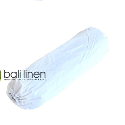 Bali Linen - Bolster Case 100% Cotton Tc 200 Plain White Fabric 2