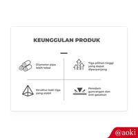 Gambar AOKI Tripod Lampu Portable Adjustable – Kaki Tiga Stabil, Tinggi Dapat Disesuaikan, Anti-Selip, Cocok untuk Outdoor & Camping - Tripod AOKI aja dari Aoki Official Kota Administrasi Jakarta Timur 4 Tokopedia