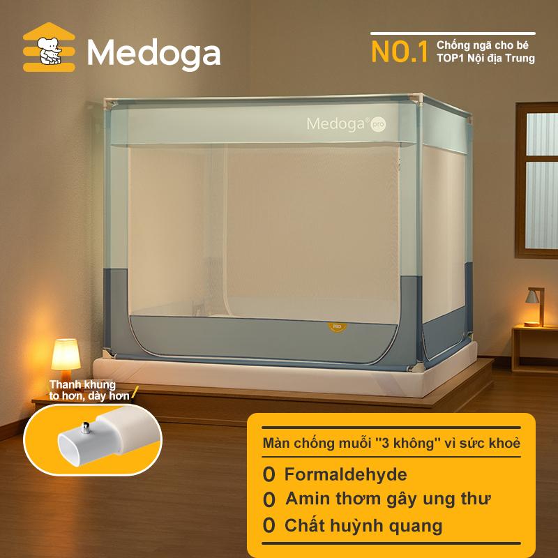   PRO CAO CẤP  Mùng Chống Ngã Medoga - Mùng Khung Vuông | Chống Muỗi | Chắn Giường | Chống Ngã Giường | Không Khoan Tường | Chống Lật | Khung Sắt Chắc Chắn | Chất Liệu Vải An Toàn 