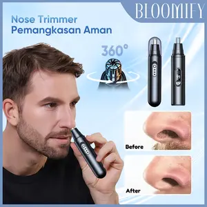 BLOOMIFY Pembersih Bulu Hidung Nose Hair Trimmer Elektrik Alat Cukur BuluHidung Pembersih Bulu Hidung HairNose Ear Trimmer Alat Cukur Bulu Hidungincluded AA Battery Hitam Elektrik