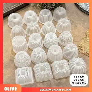 [20 pcs 20 Motif] Mini Cetakan puding bahan premium plastik PP tebal / Cetakan  Kue / Cetakan Agar Agar / Cetakan kukus / Kitchenware Cetak Bolu Peralatan