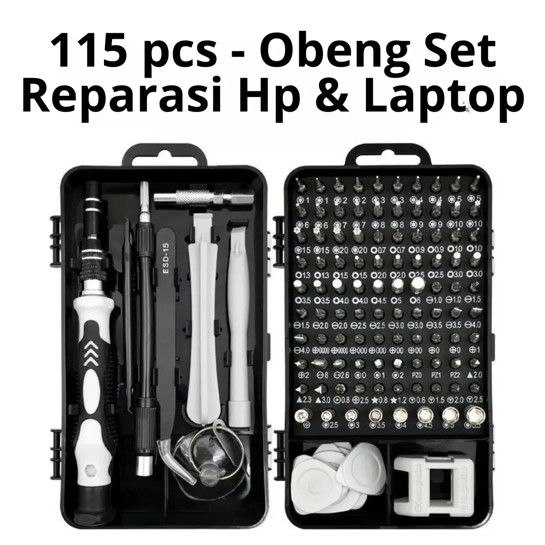 Obeng Mini Servis HP 115 Pcs Obeng Obeng set servis laptop hp high quality