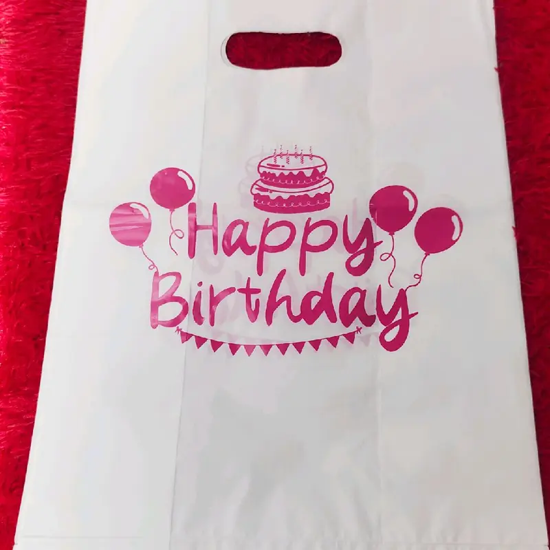 Kantong Plastik Ulang Tahun Isi 50pcs Nasi Box, Kantong Plastik Happy Birthday, Kantong Snack Ultah, Plastik Snack 2