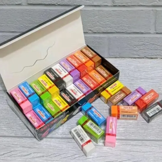 1 pack isi 40 pcs penghapus kecil/eraser warna warni joyko er-110 murah Stationery Pensil Hitam 0