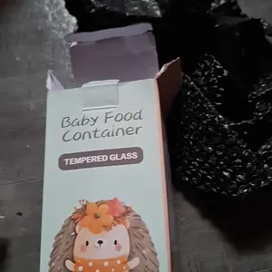 Momwell GFB01 3 IN 1 Tempat Mpasi Kaca Wadah Mpasi Kaca Penyimpanan Mpasi Glass Baby Food Container Boys Girls Children peralatan  mpasi lakoe  baby