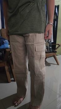 Product Review of Denim Fashion Unisex Y2k Style Multi-Pocket Cargo Pants High Waist Flap Pocket Cargo Pants from e**5 2