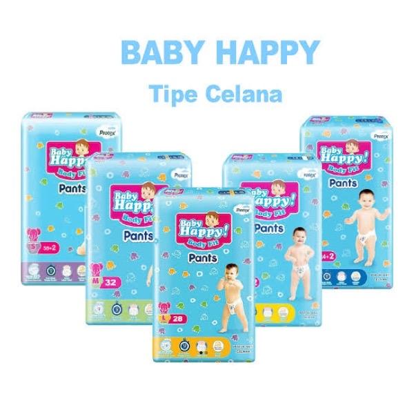 Popok Bayi Happy Baby Pants S38 M32 L28 XL26 XXL24 - Diapers 0