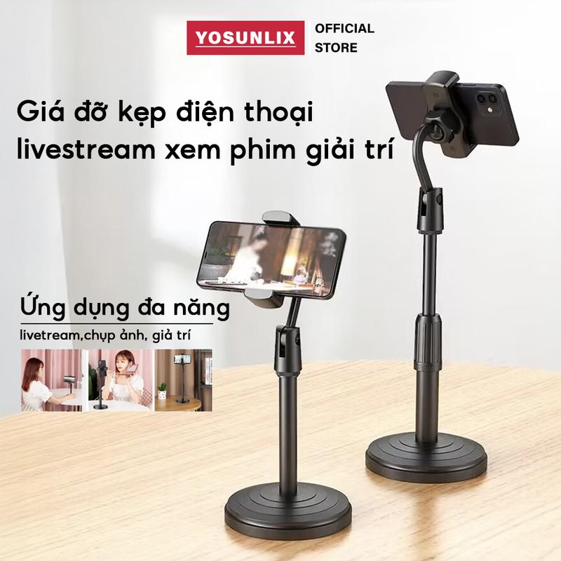 Giá Đỡ Điện Thoại Livetream SMTech Xoay 360 Kẹp Điện Thoại Quay Phim Điều Chỉnh Cao Thấp Tiện Lợi