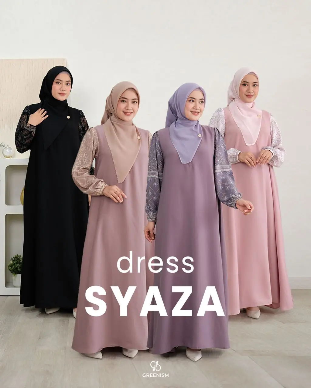 SYAZA DRESS BY GREENISM ( DRESS ONLY ) | GAMIS POLOS | GAMIS GREENISM