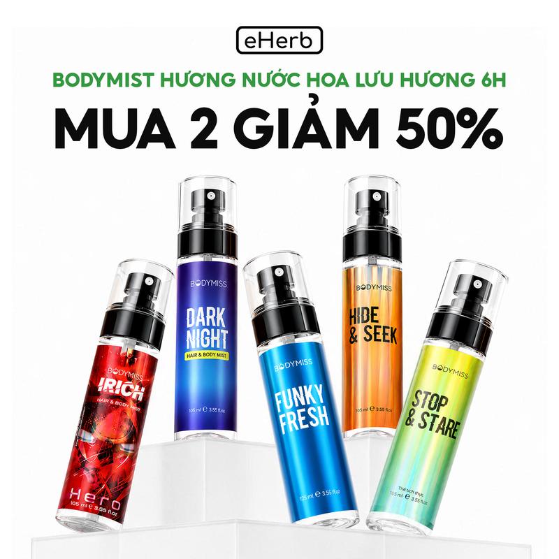 [MUA 2 GIẢM 50%] - Xịt Thơm Body Mist Quốc Dân Chính Hãng EHERB - Nước Hoa Cho Nam Thơm Lâu Cuốn Hút Sang Trọng BODYMISS - Xịt Khử Mùi Body Nam Xịt Thơm Quần Áo Tóc Cho Nữ Perfume Cosmetic Women