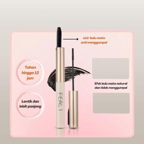 Feali Mascara Waterproof Long Lasting Eye Lash Makeup - Make Up Maskara Waterproof | BPOM | ORIGINAL Eyelash