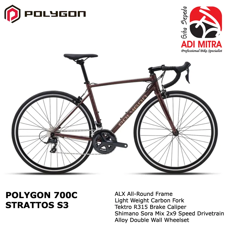 Polygon Strattos S3 [700C] Road Bike Sepeda Balap 0