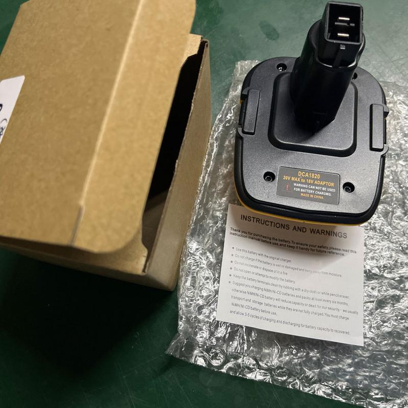 Product Introduction of DCA1820 USB Adapter for Dewalt 18V Tools Convert Dewalt 20V Lithium  to Dewalt 18V NiCad NiMh Replacement  Tools 42