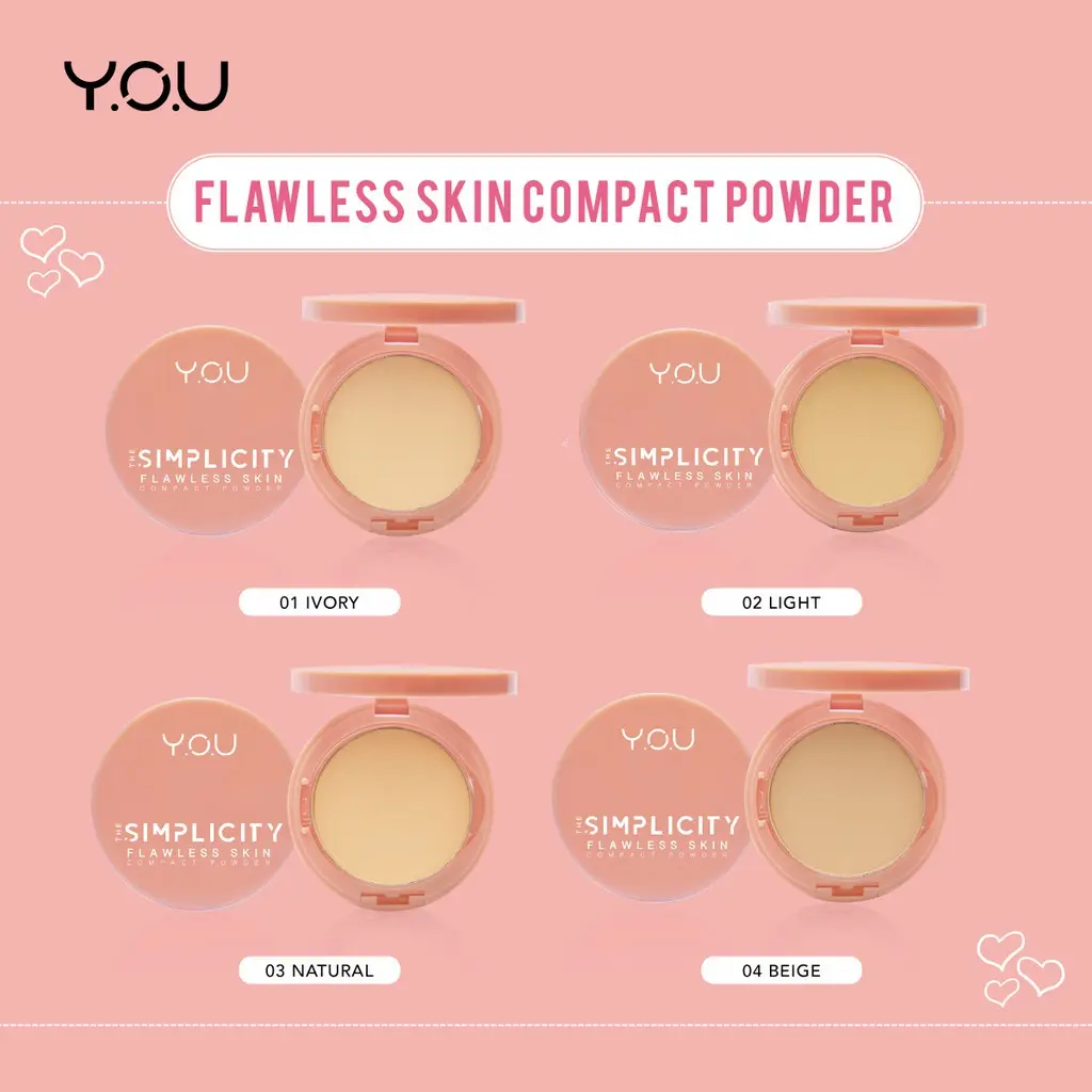 YOU - KOSMETIK The Simplicity Flawless Skin Compact Powder | Tahan Lama | Kontrol Minyak