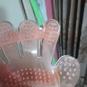 SC Sisir Tapak Tangan Sikat Mandi Silikon Sisir Pijat Bulu Rontok Grooming Hewan