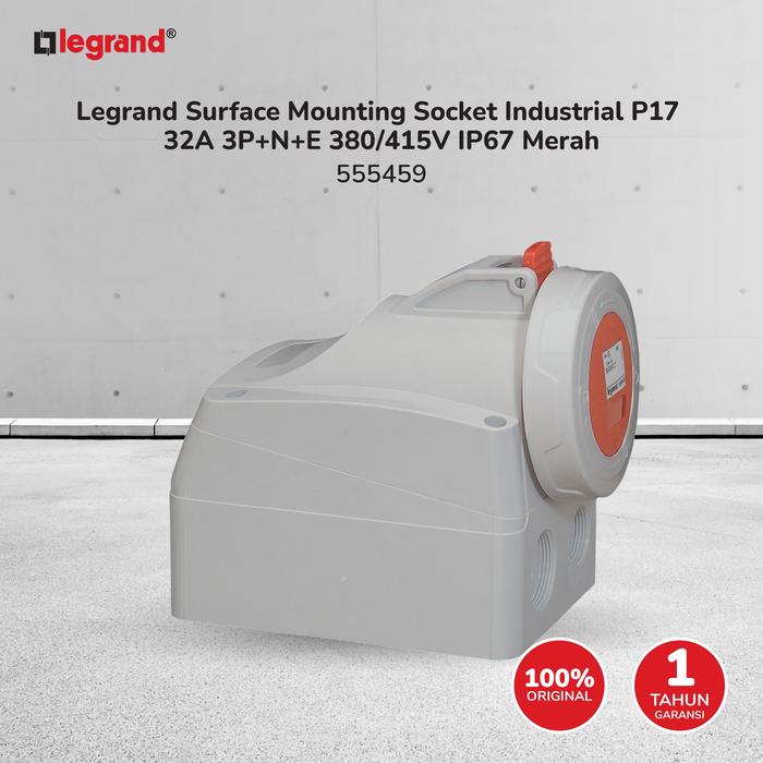 Gambar Legrand Surface Mounting Socket Industrial P17 32A 3P+N+E 380/415V IP67 Merah - 555459 dari LegrandPowerSolution.id Kota Administrasi Jakarta Barat Tokopedia