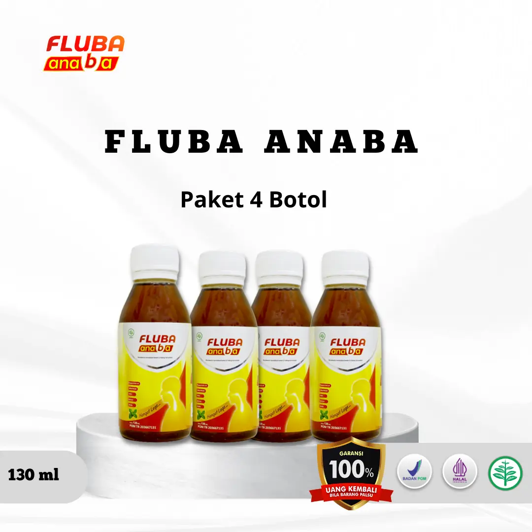 Fluba Anaba Original 130ml Tangerang - Madu Herbal Hutan Asli Untuk Membantu Meredakan Batuk Berdahak - Bahan Herbal Alami Syrup Honey - Paket 3 Botol