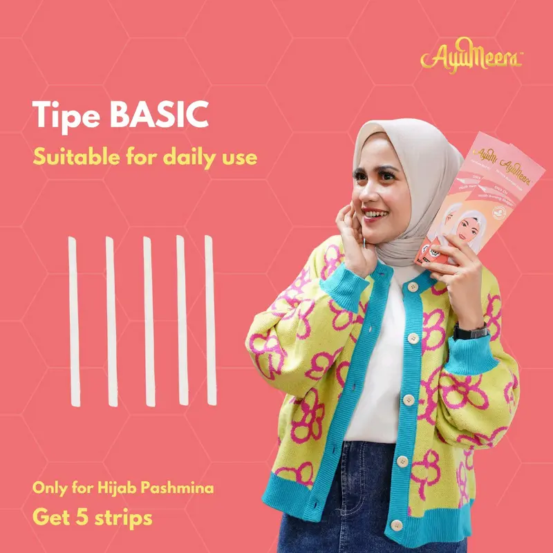 AyuMeera Tape Hijab Model BASIC - Membuat Hijab Melengkung Paripurna Muslim Kerudung 0