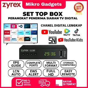 STB Zyrex Chipset Sunplus Set Top Box Dvb-T2 TV Digital Terrestrial Manufacturer Warrenty