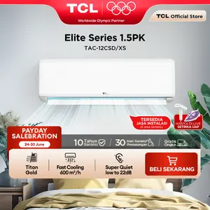 TCL AC TAC 12 CSD/XS 1.5 PK AC [INDOOR + OUTDOOR ONLY] - Free Pemasangan Jabodetabek - Titan Gold - Low Noise - Healthy Filter - i-Feel - 4 Way Air Supply - Full Set Baru