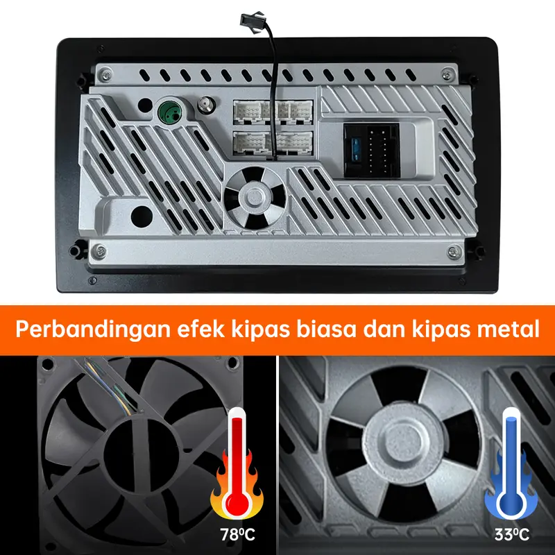 EXCLUSIVE Jevan Car Audio - The Asero X ada kipas pendingin 8GB + 64GB IPS layar head unit mobil android 13 navigasi untuk toyota avanza innova brio sigra ayla calya agya 1