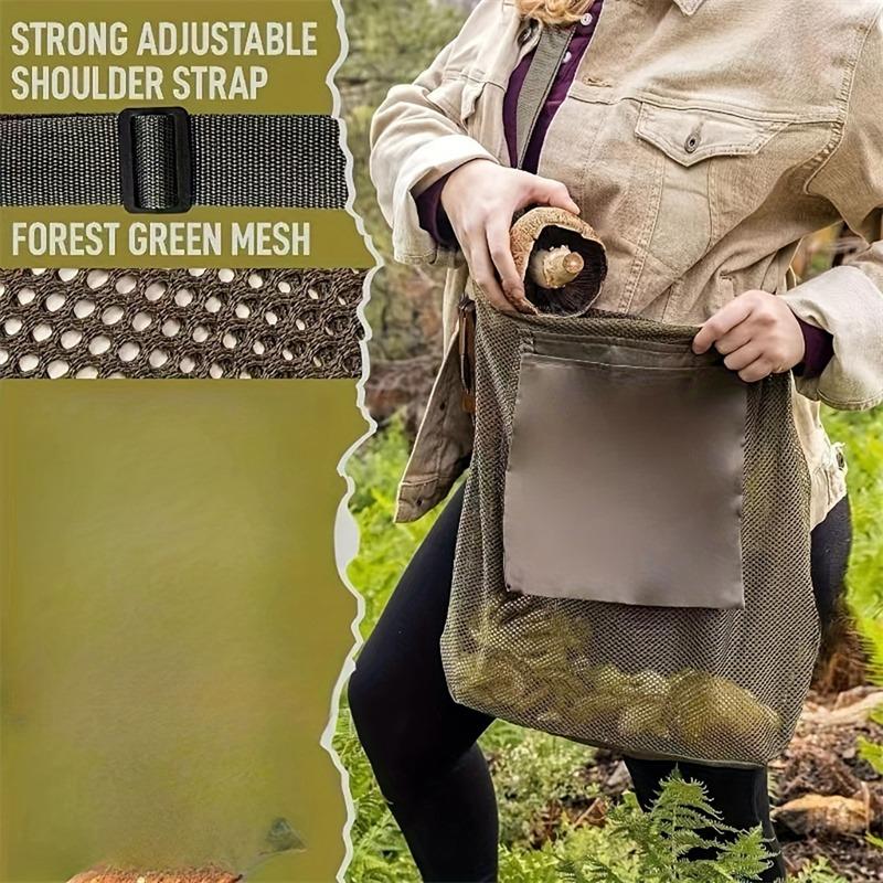 Product Introduction of 1PC Outdoor Orchard Picking Mushroom Bag Fruit Picking Bag Foldable Large Capacity Mesh Bag Field Satchel 21